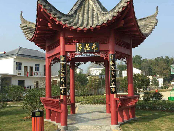 水泥六角亭